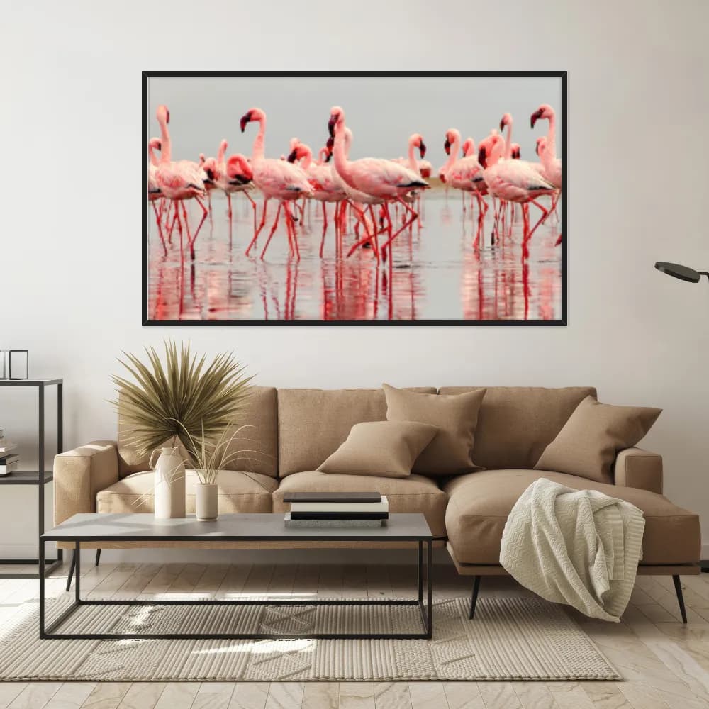 Quadro Decorativo Flamingos