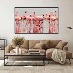 Quadro Decorativo Flamingos