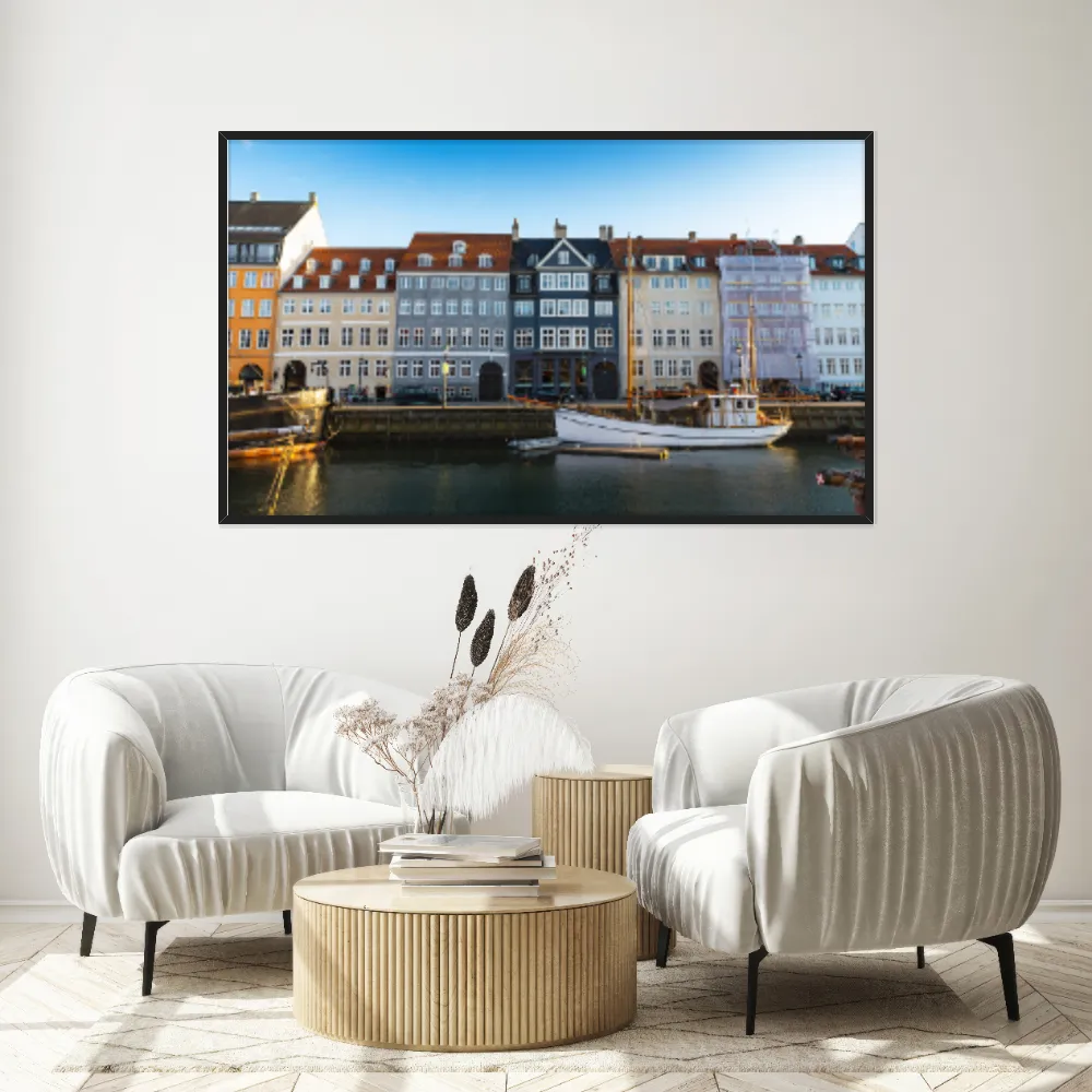 Quadro Decorativo Casas Coloridas Dinamarca
