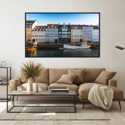 Quadro Decorativo Casas Coloridas Dinamarca