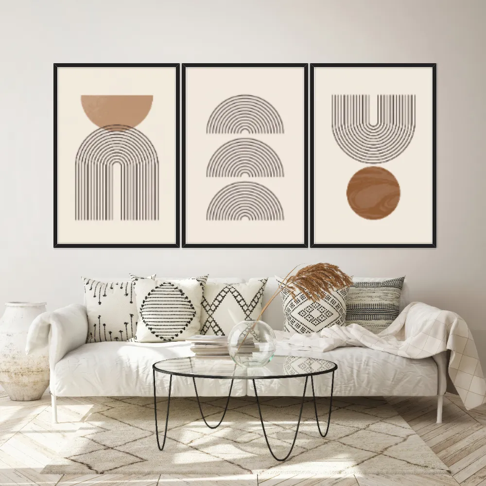 Kit Quadros Decorativos Minimalista Boho