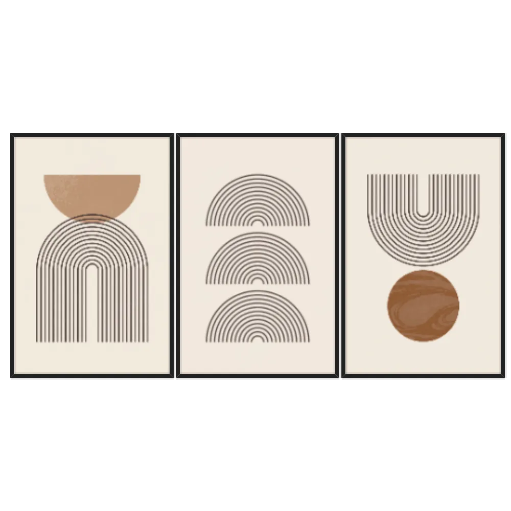 Kit Quadros Decorativos Minimalista Boho