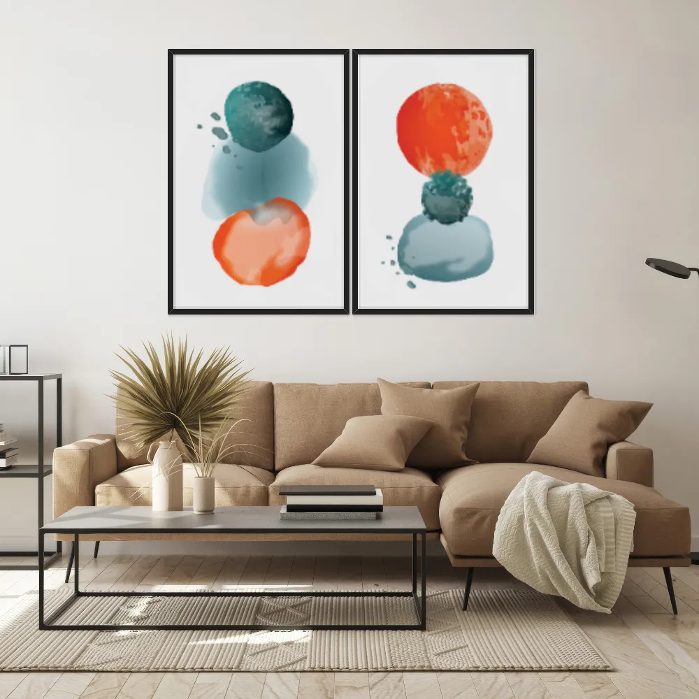 Kit Quadros Decorativos Aquarela