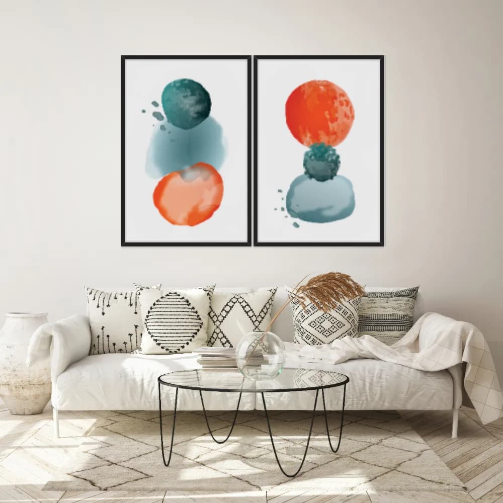 Kit Quadros Decorativos Aquarela