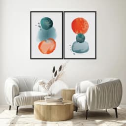 Kit Quadros Decorativos Aquarela