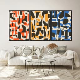Kit Quadros Decorativos Geométrico