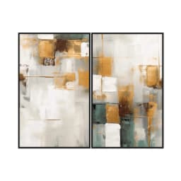 Kit Quadros Decorativos Pintura Abstrata