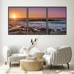 Kit Quadros Decorativos Pôr Do Sol