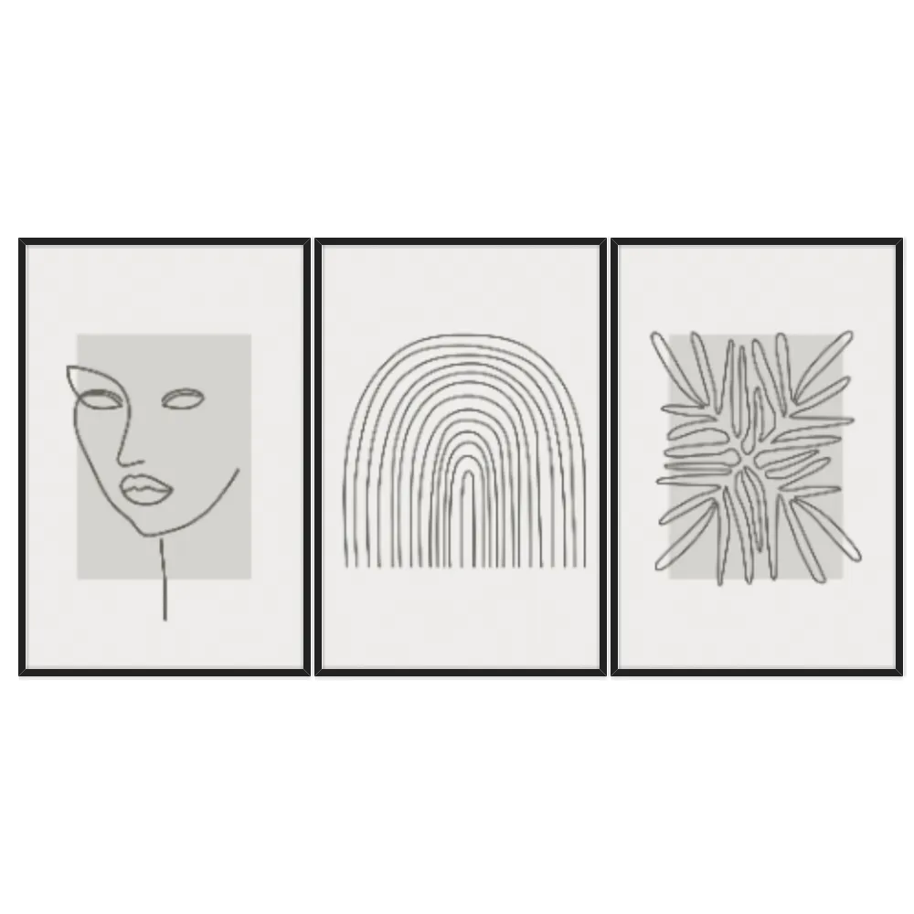 Kit Quadros Decorativos Minimalista