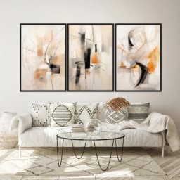 Kit Quadros Decorativos Pintura Minimalista