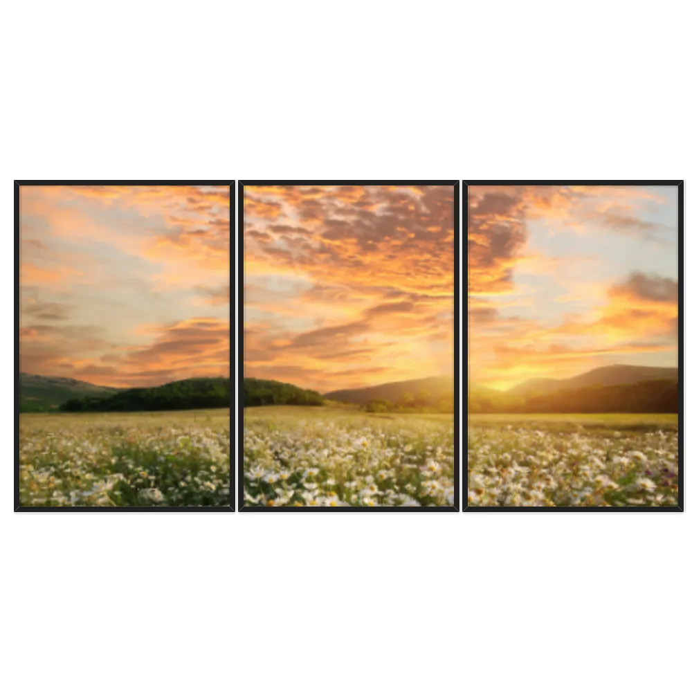 Kit Quadros Decorativos Pôr Do Sol