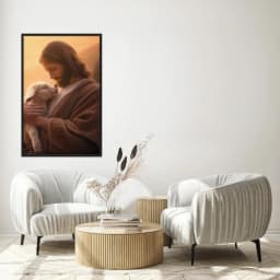 Quadro Decorativo Jesus E Ovelha
