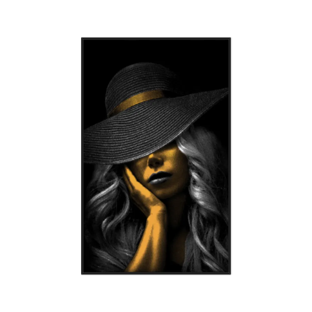 Quadro Decorativo Mulher De Preto