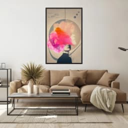 Quadro Decorativo Mulher Com Pintura No Rosto