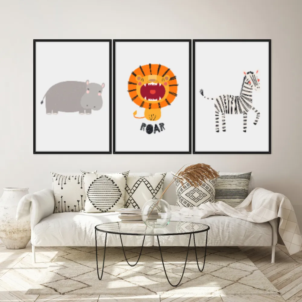 Kit Quadros Decorativos Safari