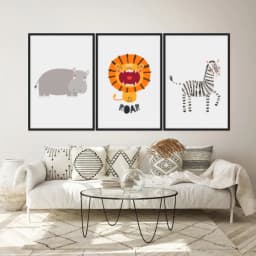 Kit Quadros Decorativos Safari
