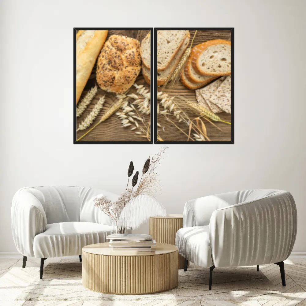 Kit Quadros Decorativos Pães