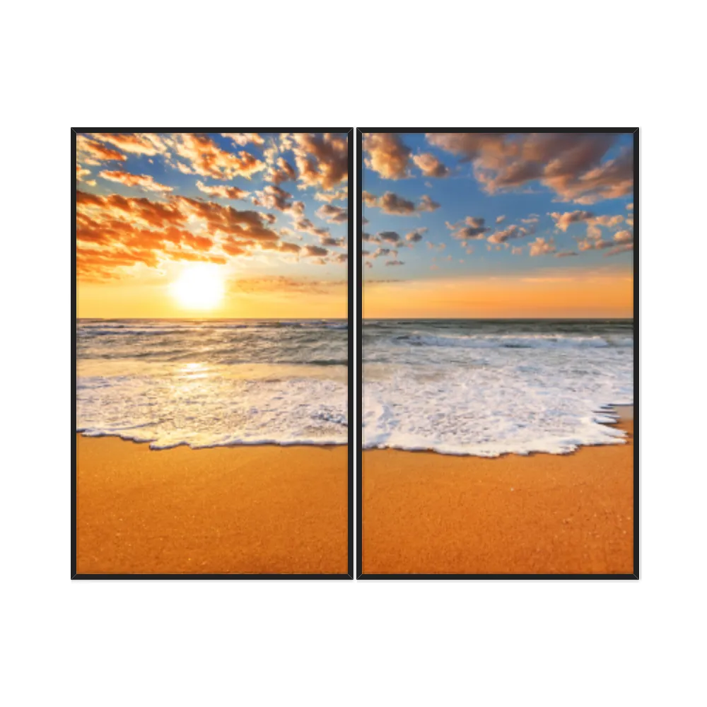 Kit Quadros Decorativos Pôr Do Sol