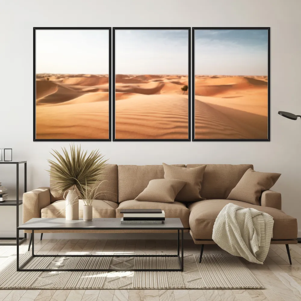 Kit Quadros Decorativos Dunas De Areia