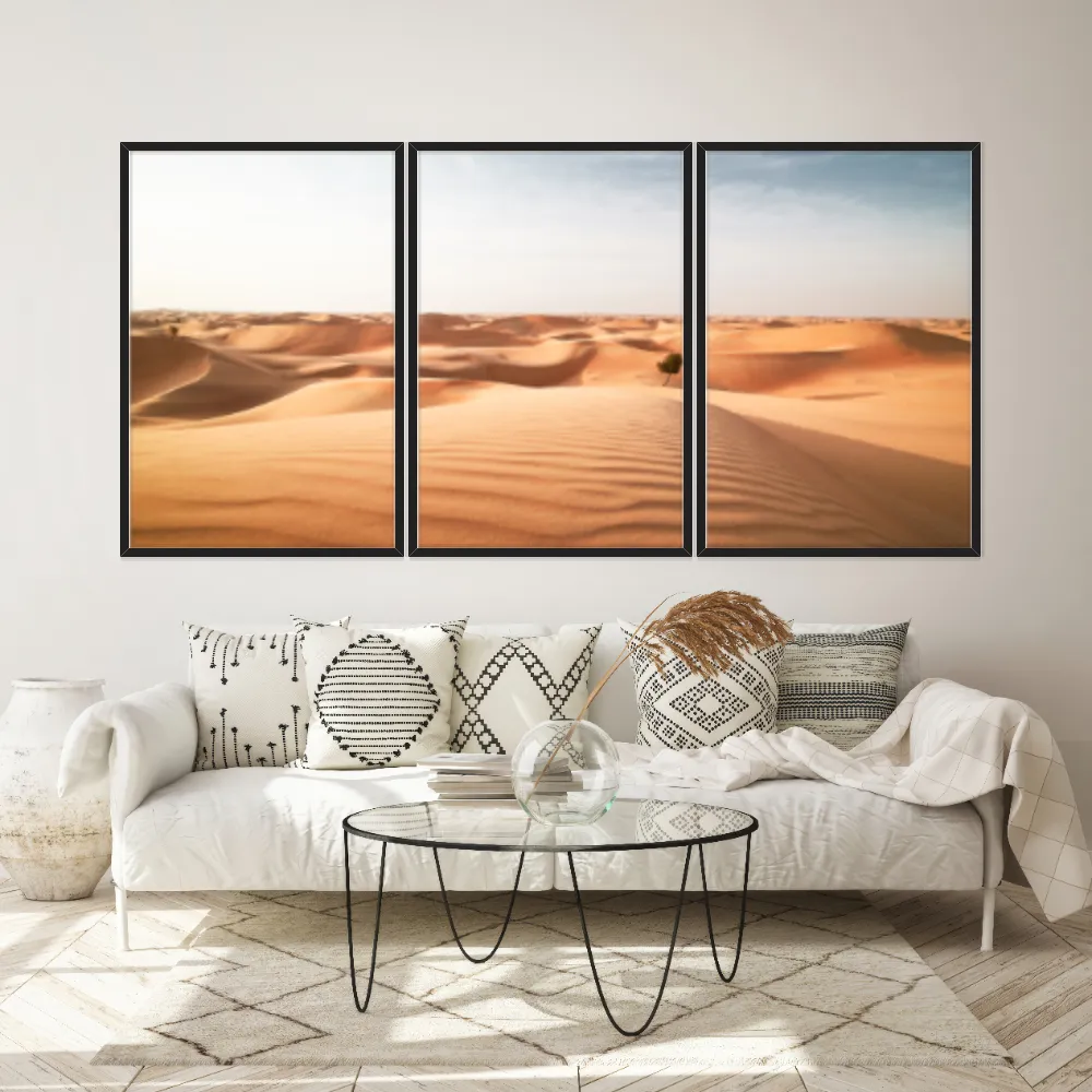 Kit Quadros Decorativos Dunas De Areia