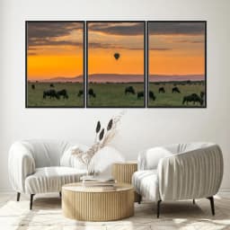 Kit Quadros Decorativos Pôr Do Sol