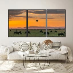 Kit Quadros Decorativos Pôr Do Sol