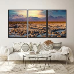 Kit Quadros Decorativos Pôr Do Sol
