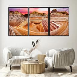 Kit Quadros Decorativos Ondas