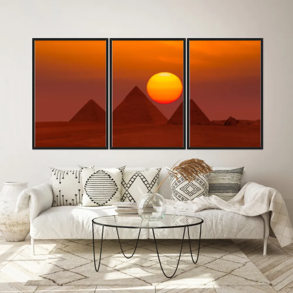 Kit Quadros Decorativos Pirâmide