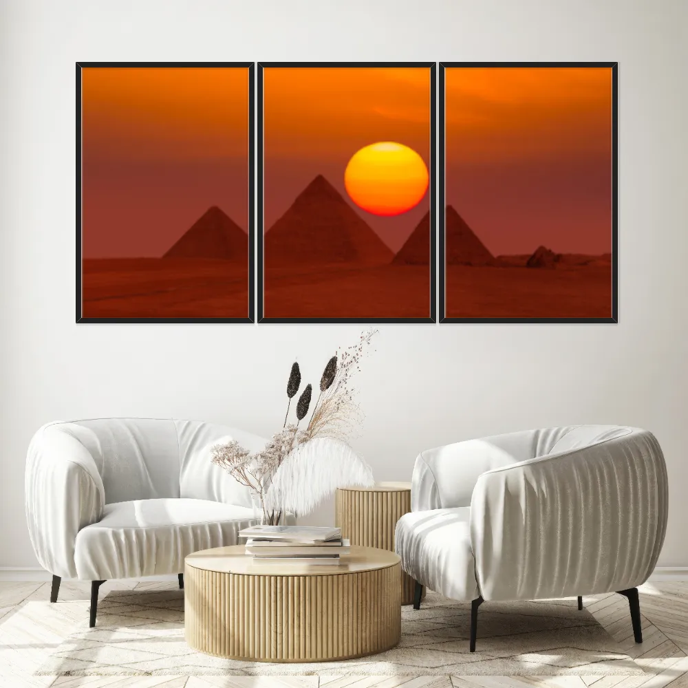 Kit Quadros Decorativos Pirâmide