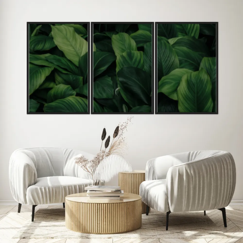 Kit Quadros Decorativos Planta Verde