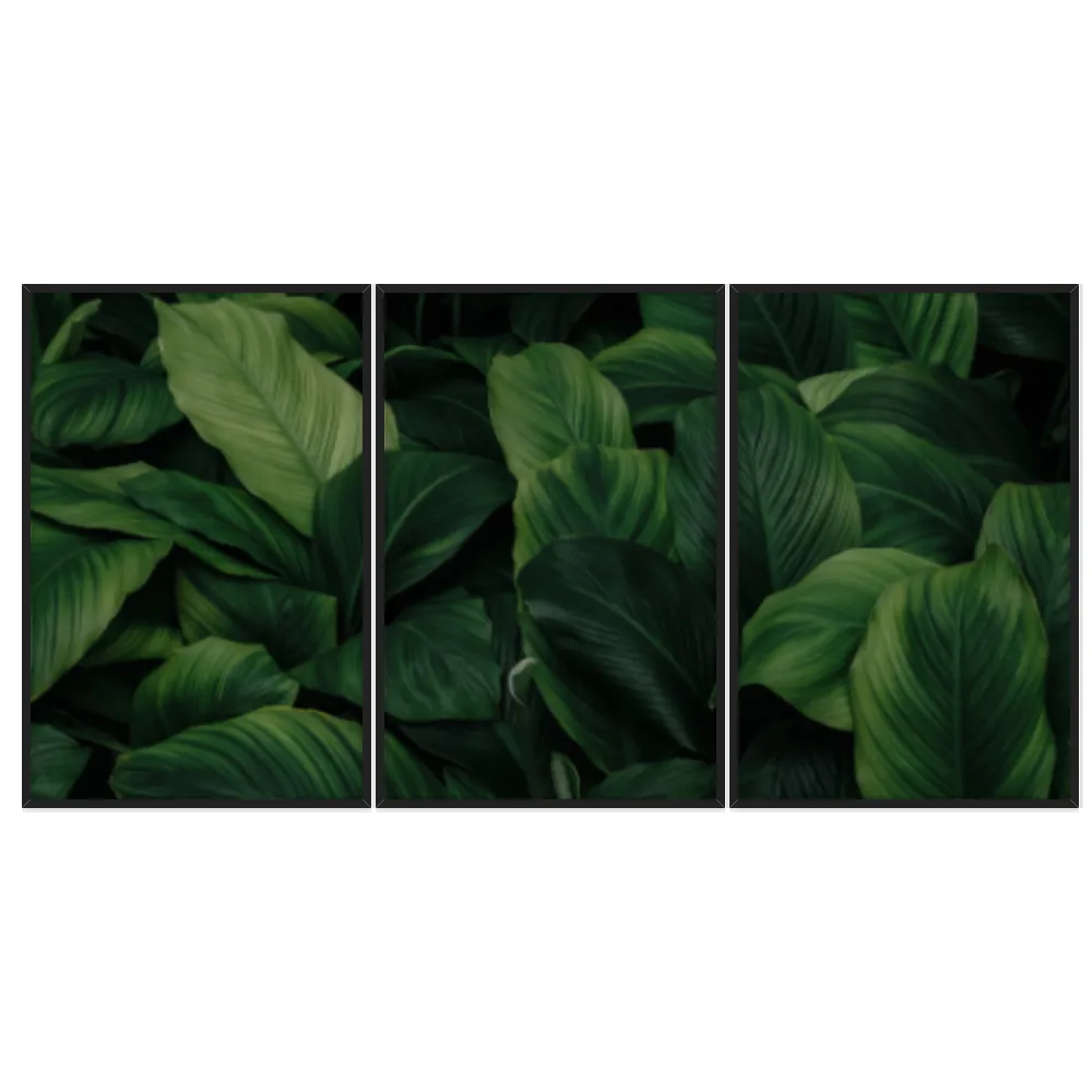 Kit Quadros Decorativos Planta Verde
