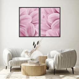 Kit Quadros Decorativos Flor Rosa