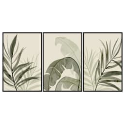 Kit Quadros Decorativos Planta Abstrata