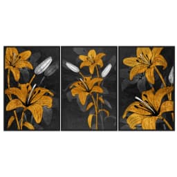 Kit Quadros Decorativos Flora Amarela