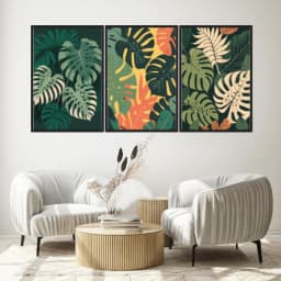 Kit Quadros Decorativos Costela De Adão
