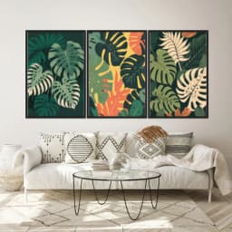 Kit Quadros Decorativos Costela De Adão
