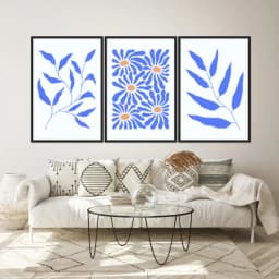 Kit Quadros Decorativos Planta Abstrata