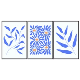 Kit Quadros Decorativos Planta Abstrata