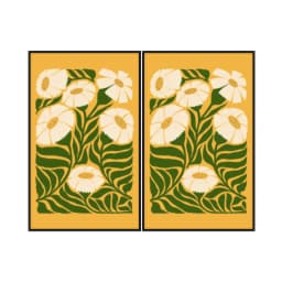 Kit Quadros Decorativos Flora Abstrata