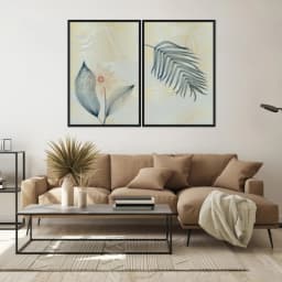 Kit Quadros Decorativos Planta Abstrata