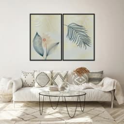 Kit Quadros Decorativos Planta Abstrata
