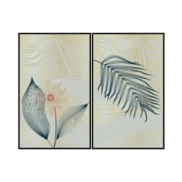 Kit Quadros Decorativos Planta Abstrata
