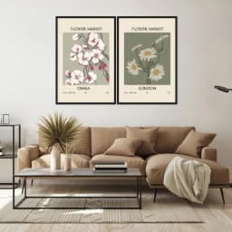 Kit Quadros Decorativos Flora Abstrata