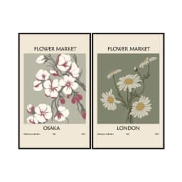 Kit Quadros Decorativos Flora Abstrata