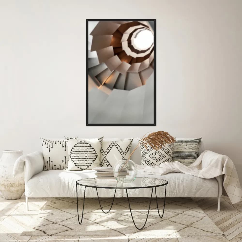 Quadro Decorativo Escultura Espiral Abstrata