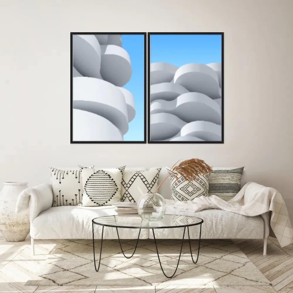 Kit Quadros Decorativos Construção Geométrica