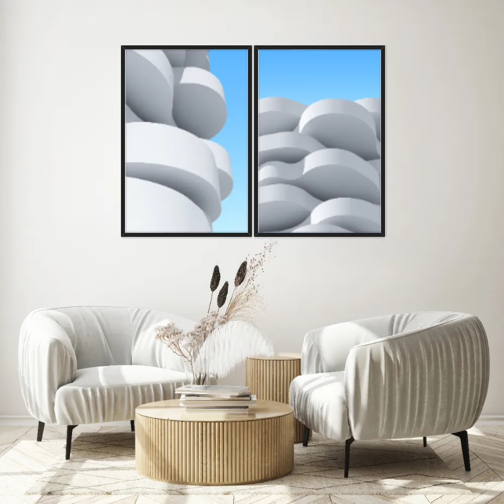 Kit Quadros Decorativos Construção Geométrica