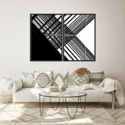 Kit Quadros Decorativos Prédio De Vidro Moderno