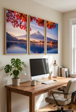 Kit Quadros Decorativos Monte Fuji